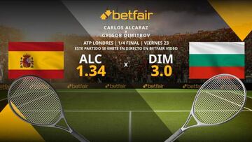 Carlos Alcaraz vs. Grigor Dimitrov: horario, TV, estadísticas y pronósticos de Queen´s 2023