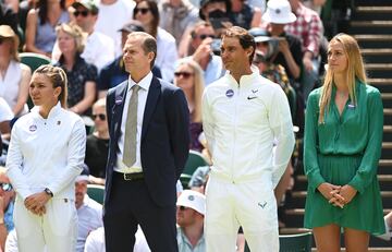 Rafa Nadal, junto a Petra Kvitova, Stefan Edberg y Simona Halep.