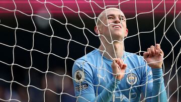 Phil Foden, jugador del Manchester City, durante un partido.