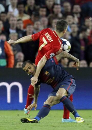 Dani Alves con Ribery.