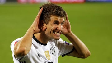 Thomas M&uuml;ller, durante un partido con la selecci&oacute;n alemana.