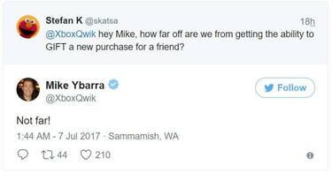 Xbox One tendrá una función para regalar juegos digitales a tus amigos