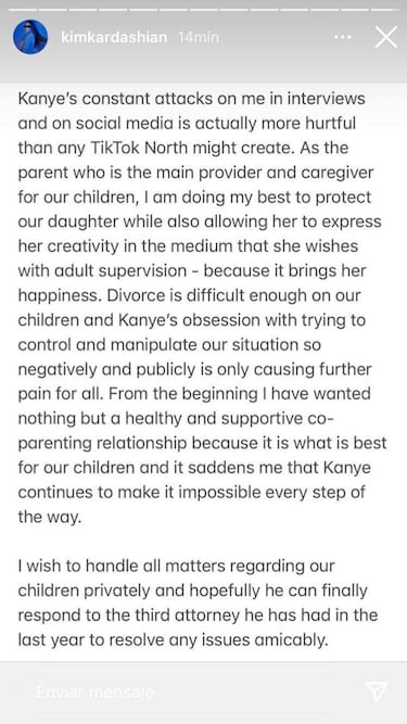 Kanye West acusa a Kim Kardashian de secuestrar a su hija Chicago