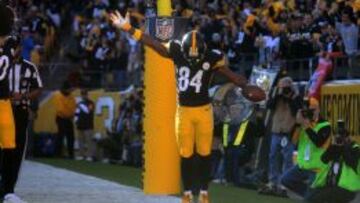 Antonio Brown termin&oacute; el partido con 10 recepciones, 139 yardas y dos touchdowns.