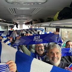 Medio millar de aficionados albiazules en Butarque