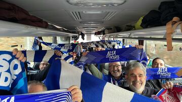 La afición, camino de Butarque.