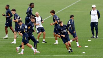 Entrenamiento del Real Madrid previo al partido de la jornada 5 de LaLiga EA Sports contra la Real Sociedad.