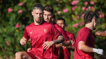 Carmona, en el entrenamiento de hoy.