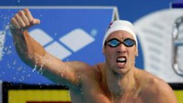 <b>ENERGÍA. </b>Bernard celebró ayer la victoria en los 100 libres.