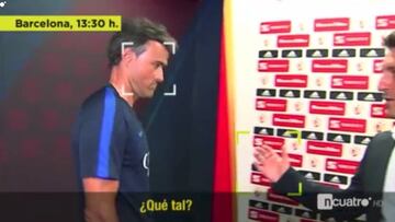 Luis Enrique le negó el saludo a un periodista: vea la secuencia