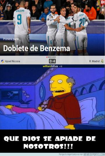 Los memes más divertidos del APOEL-Real Madrid
