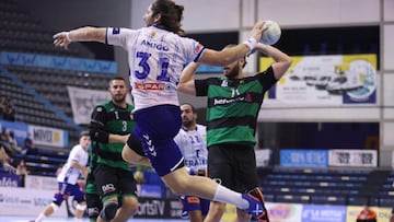 Joan Amigó (Granollers) ejecuta un lanzamiento ante el Helvetia Anaitasuna.