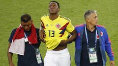 Yerry Mina, despu&eacute;s de la eliminaci&oacute;n de Colombia.