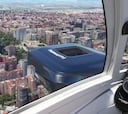 Simulación aérea hiperrealista del nuevo Santiago Bernabéu ya terminado
