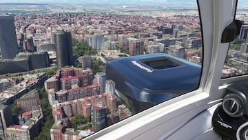 Simulación aérea hiperrealista del nuevo Santiago Bernabéu