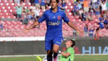 Enzo Gutiérrez celebra su gol ante Palestino.