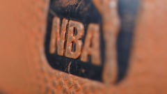 NBA logo on a basketball