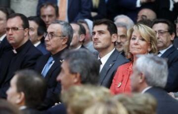 Iker Casillas, acompa?ado de Alejandro Blanco y Esperanza Aguirre.
