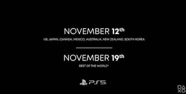 PS5 se lanzará el 19 de noviembre en España; fecha y precio confirmados