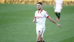 Ocampos, durante el duelo ante el Getafe. 