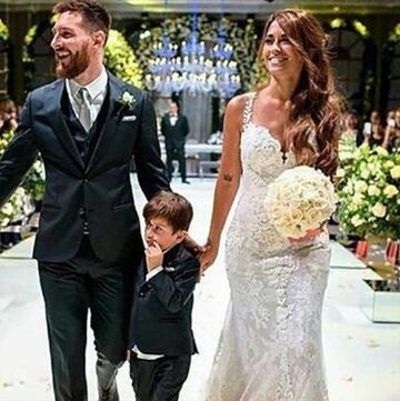 Las primeras imágenes de Messi y Antonella Roccuzzo como marido y mujer