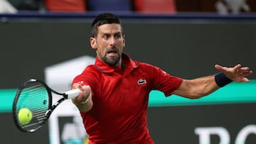 Tennis - ATP Masters 1000 - Shanghai Masters - Qizhong Forest Sports City Arena, Shanghai, China - October 7, 2025 Serbia's Novak Djokovic in action during his round of 16 match against Spain's Jaume Munar REUTERS/Go Nakamura