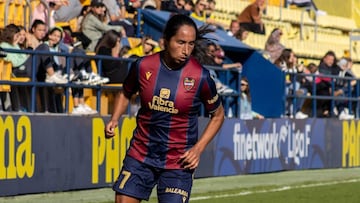 Mayra Ramírez, delantera colombiana, en un partido de Levante.