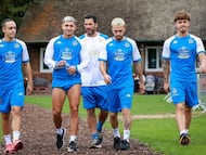 Luismi, Yeremay, Mella y Soriano durante la pretemporada.