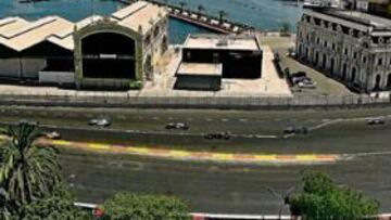 <b>BONITA ESTAMPA. </b>Si la salida del Campeonato de España de Fórmula 3 dejó esta fotografía, imagínense lo que puede ser el 24 de agosto, y frente a cien mil personas.