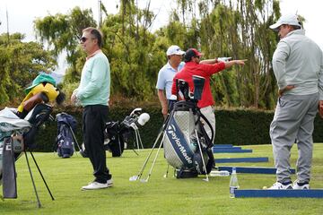 Concentración y precisión. Juan Pablo Montoya demostró sus cualidades para el golf en el evento organizado por AS Colombia.
