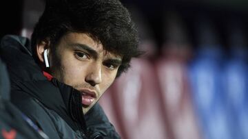 Jo&atilde;o F&eacute;lix, antes del partido del Atl&eacute;tico de Madrid en Eibar.