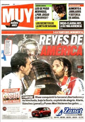 La tercera Copa Libertadores llegó para River Plate y el mundo deportivo se rindió a sus pies.