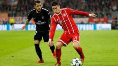 James Rodr&iacute;gues jug&oacute; 82 minutos en el triunfo de Bayern sobre PSG