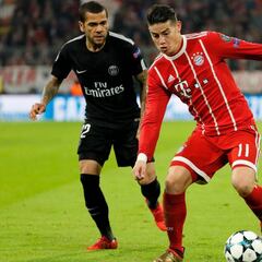 Con asistencia de James, el Bayern vence a PSG