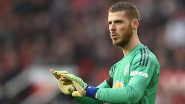 De Gea, durante un partido.