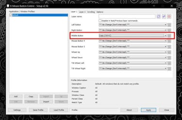 Cambia la función del botón central del ratón con este truco de Windows 10