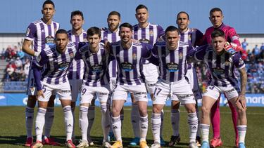06/02/22 PARTIDO SEGUNDA DIVISION FUENLABRADA - REAL VALLADOLID ONCE FORMACION