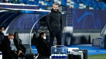 Marco Rose, head coach of Monchengladbach, looks on during the UEFA Champions League football match played between Real Madrid and Borussia Monchengladbach at Ciudad Deportiva Real Madrid on december 09, 2020, in Valdebebas, Madrid, Spain
 AFP7 
 09/12/20