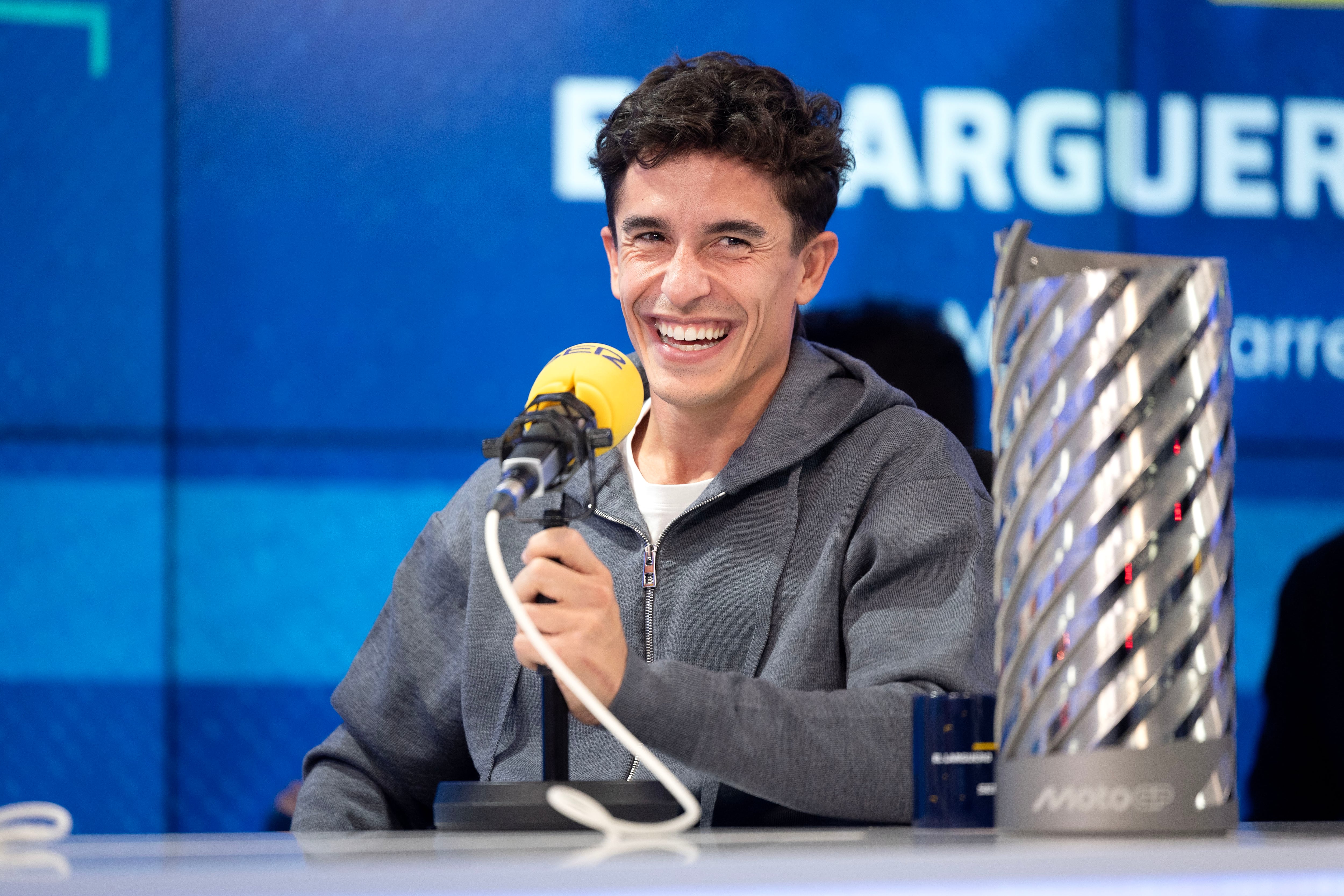 Marc Márquez, durante la entrevista en El Larguero.