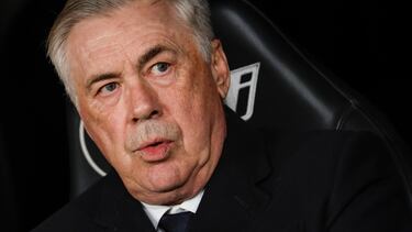 Carlo Ancelotti, durante el partido de octavos de final de la Copa del Rey entre el Real Madrid y el Celta de Vigo.