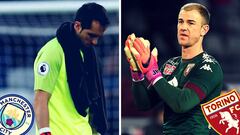 Claudio Bravo y Joe Hart.