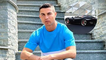 Imagen de Crsitiano Ronaldo y su nuevo Ferrari Monza.