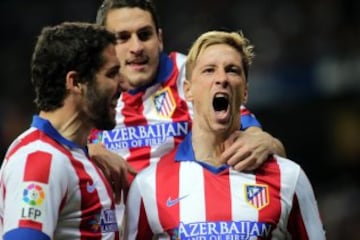 Celebración del primer gol de Torres. 0-1.Primer gol de Torres. 0-1.