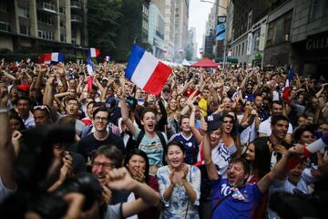En Nueva York también se vivió la alegría francesa. 