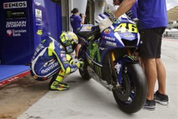 Valentino Rossi durante el tercer día en los test de pretemporada.