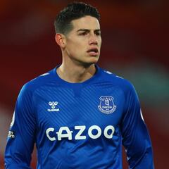 James Rodriguez among five Everton players self-isolating