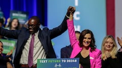 Gov. Whitmer was re-elected in Michigan, with voters also approving a ballot measure to protect abortion rights. Two House races are too close to call.