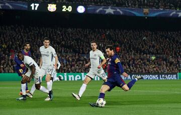 3-0. Messi marc¨® el tercer gol.