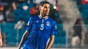 Omar Mascarell, centrocampista del Real Mallorca, con la selección de Guinea Ecuatorial.