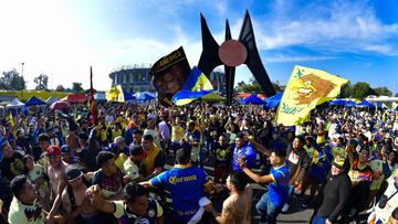 Fans o Aficion during the final second leg match between Club America and Tigres UANL as part of Torneo Apertura 2023 Liga BBVA MX, at Azteca Stadium, December 17, 2023, in Mexico City, Mexico.